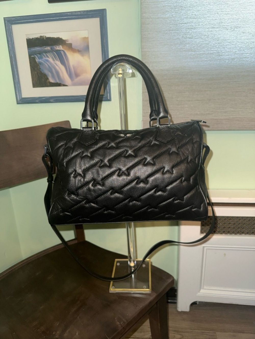 Zadig & Voltaire Wings Quilted Leather Top Handle/Crossbody Bag